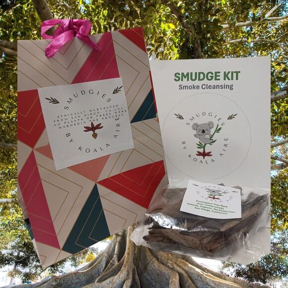 Koala Aire EUCALYPTUS TREE BARK Smudge 15 PACK - 100% ORGANIC Air Smoke Cleanser - Picture 5 of 9